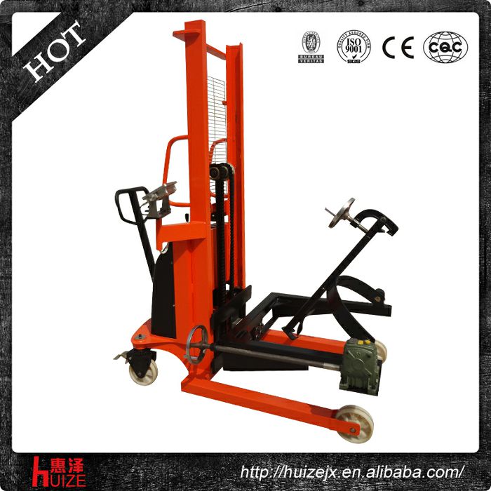 半電動(dòng)稱重油桶車（夾鐵桶，手搖翻轉(zhuǎn)倒料）